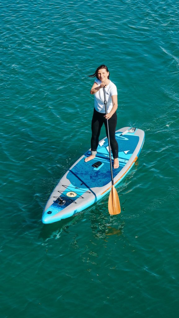 A Woman on a Paddleboard.