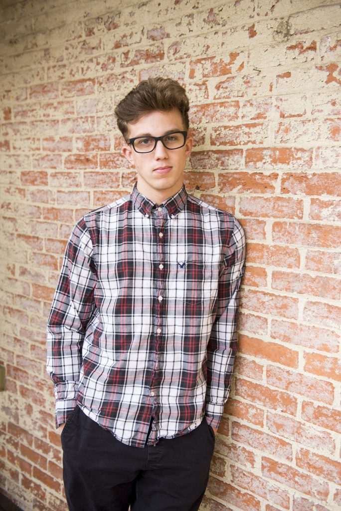 Man Wearing Plaid Dress Shirt.