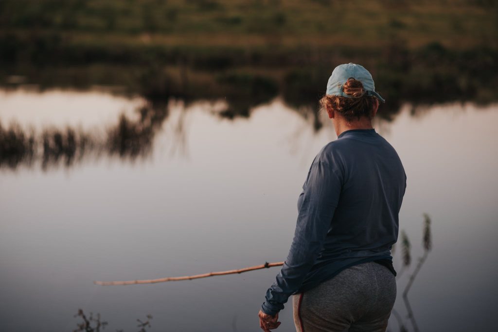 Photo of Woman Fishing.